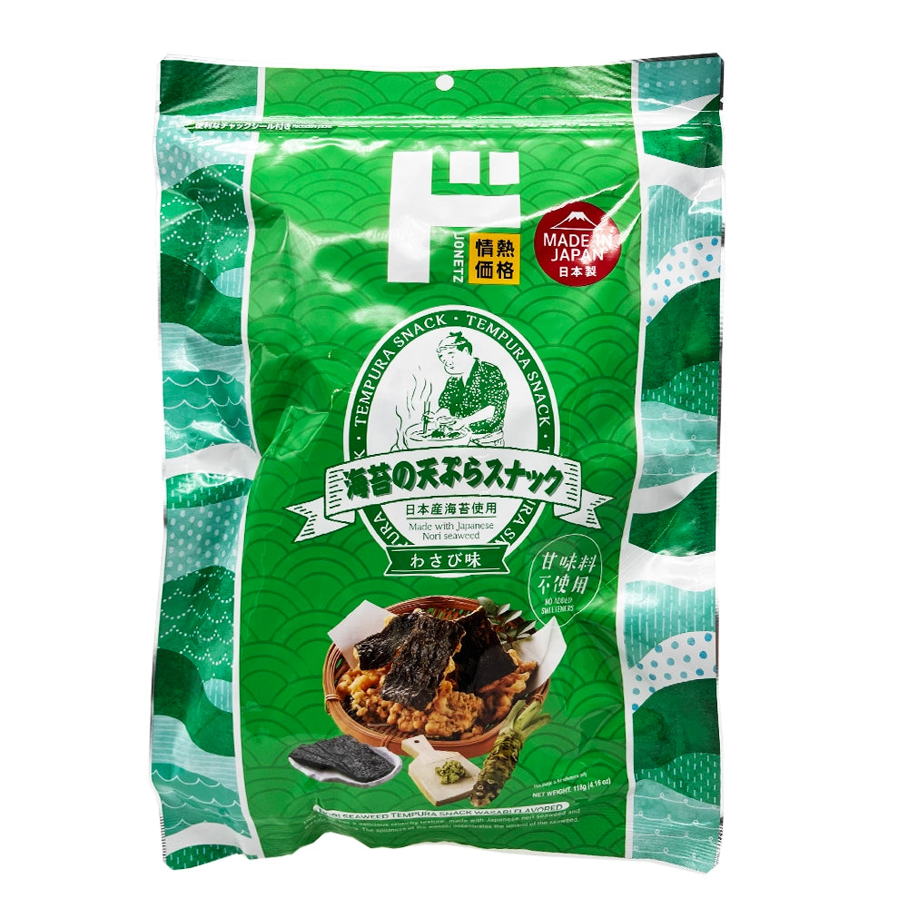 Jonetz Nori Seaweed Tempura Snack Wasabi Flavor 4.16 oz