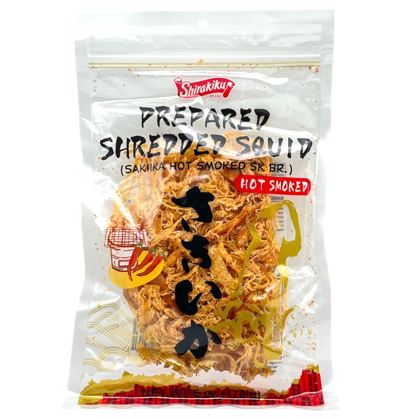 Shirakiku Prepared Shredded Squid Hot Smoked 6 oz