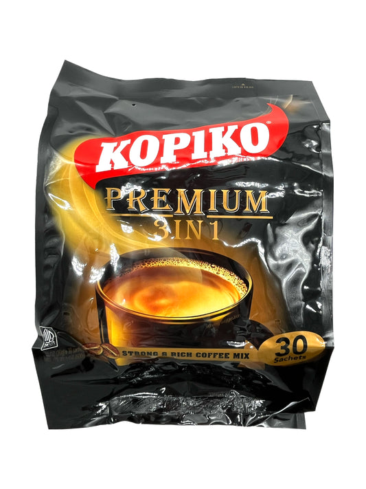 Kopiko Premium 3 in 1 Strong & Rich Coffee Mix 30 Sachets 21.1 oz