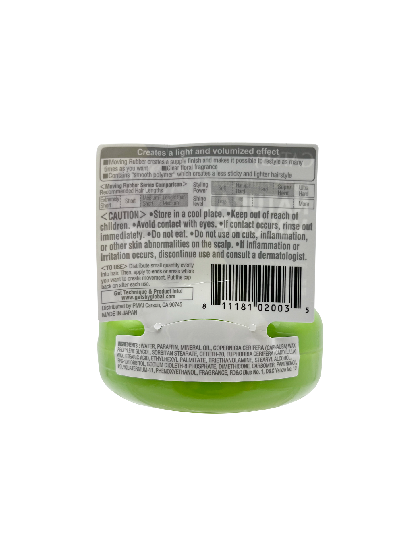 Gatsby Hair Styling Wax Natural Volume Air Rise 2.8 oz
