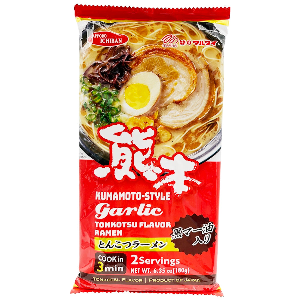 Sapporo Ichiban Kumamoto-Style Garlic Tonkotsu Flavor Ramen 6.35 oz