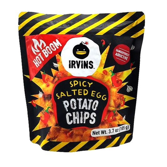 IRVINS Spicy Salted Egg Potato Chips 3.7 oz