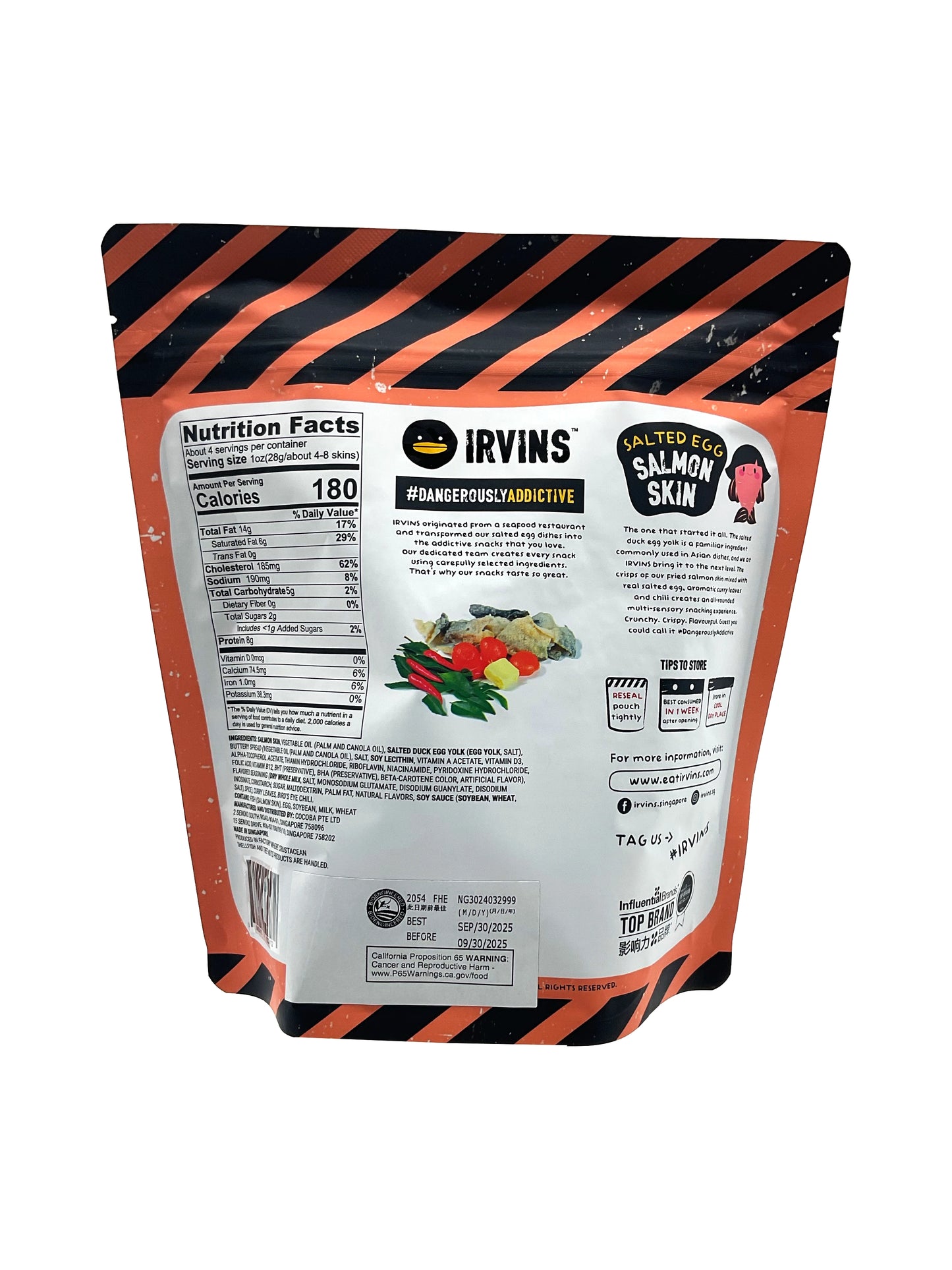 IRVINS Salted Egg Salmon Skin 3.7 oz