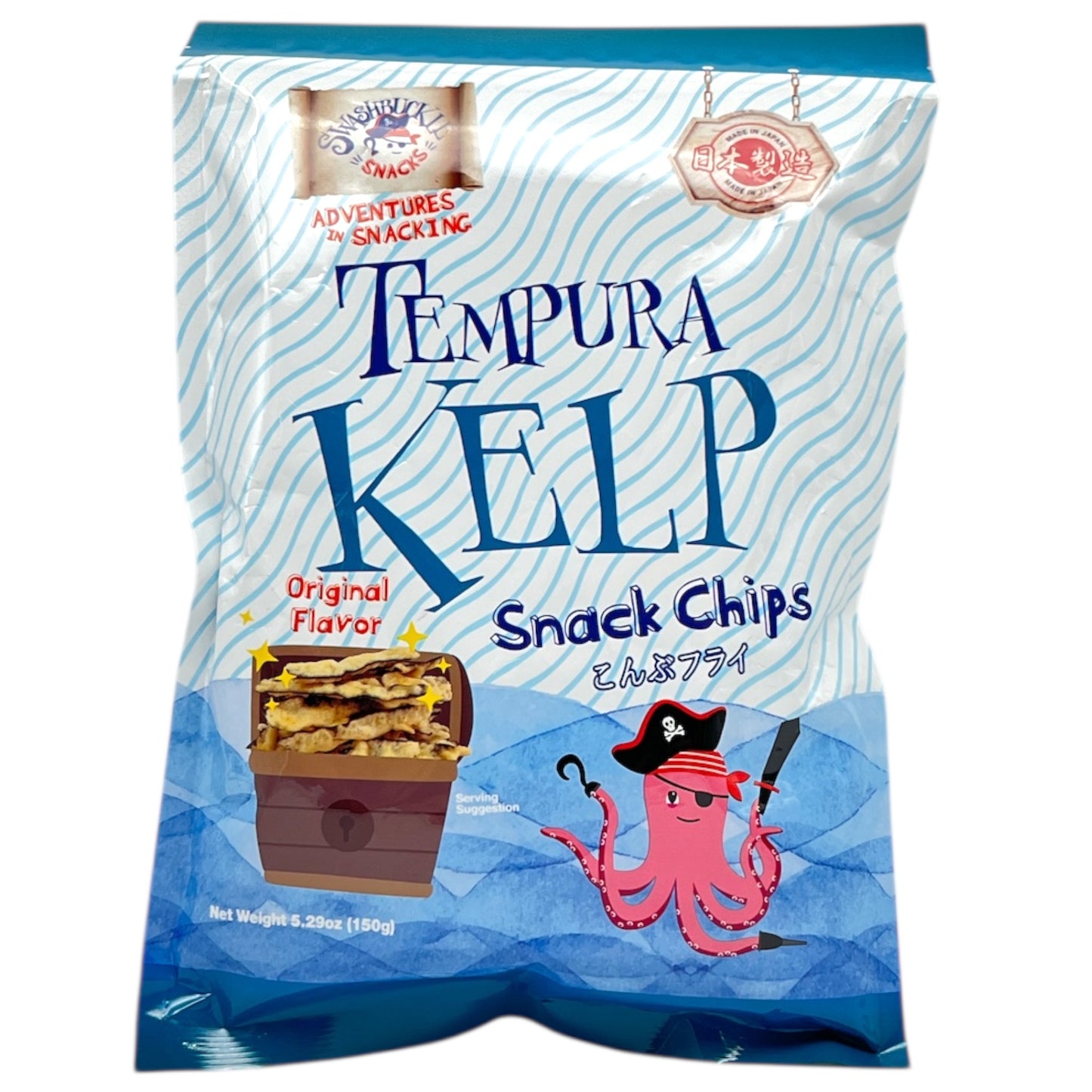 Swashbuckle Snacks Tempura Kelp Snack Chips Original Flavor 5.29 oz
