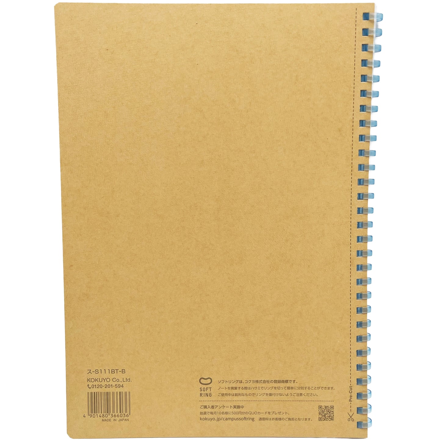 Kokuyo Campus Soft Ring Notebook 6mm Blue 1 each