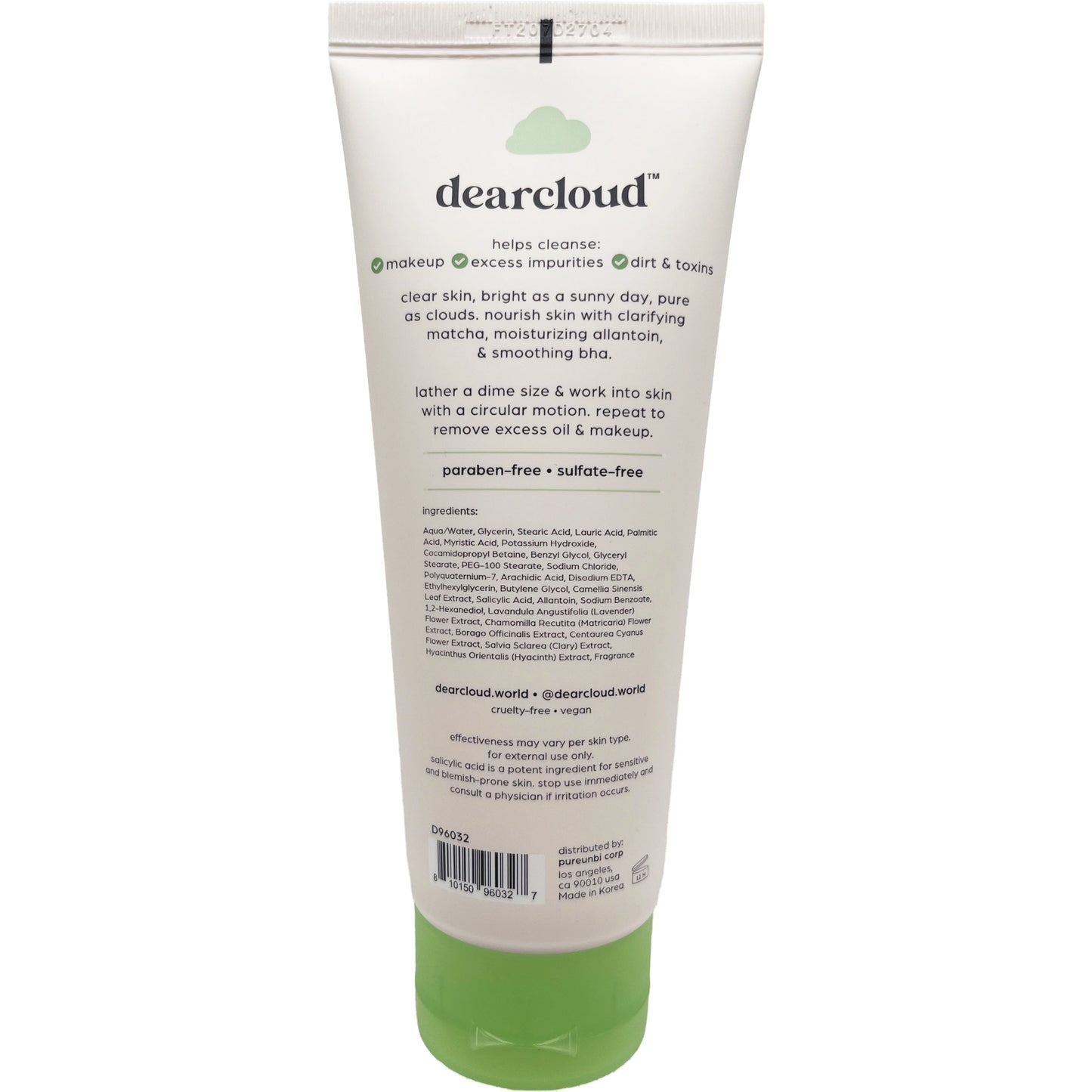 dearcloud Milky Whip Facial Cleanser 5 fl oz