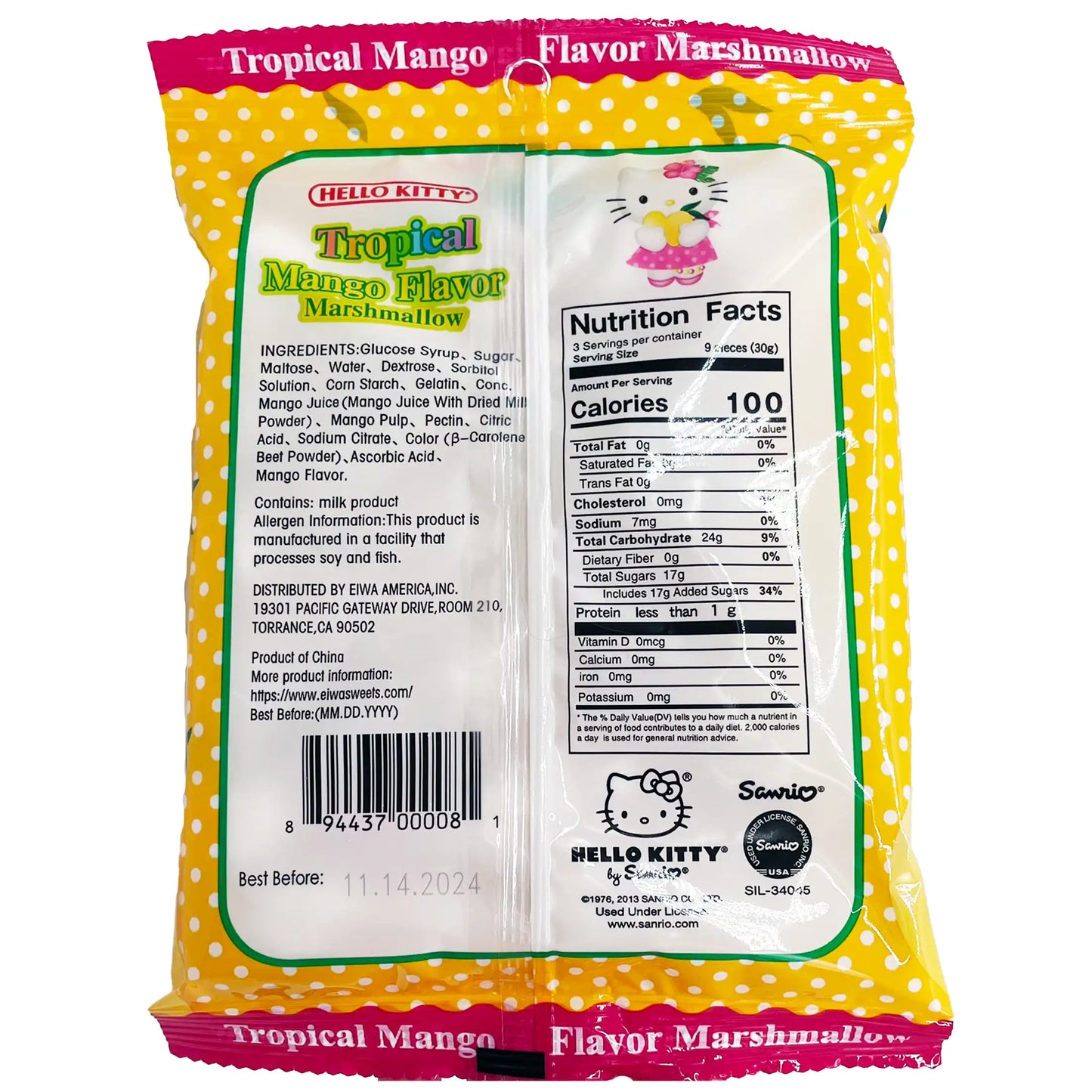 Hello Kitty Marshmallow Mango 3.1 oz