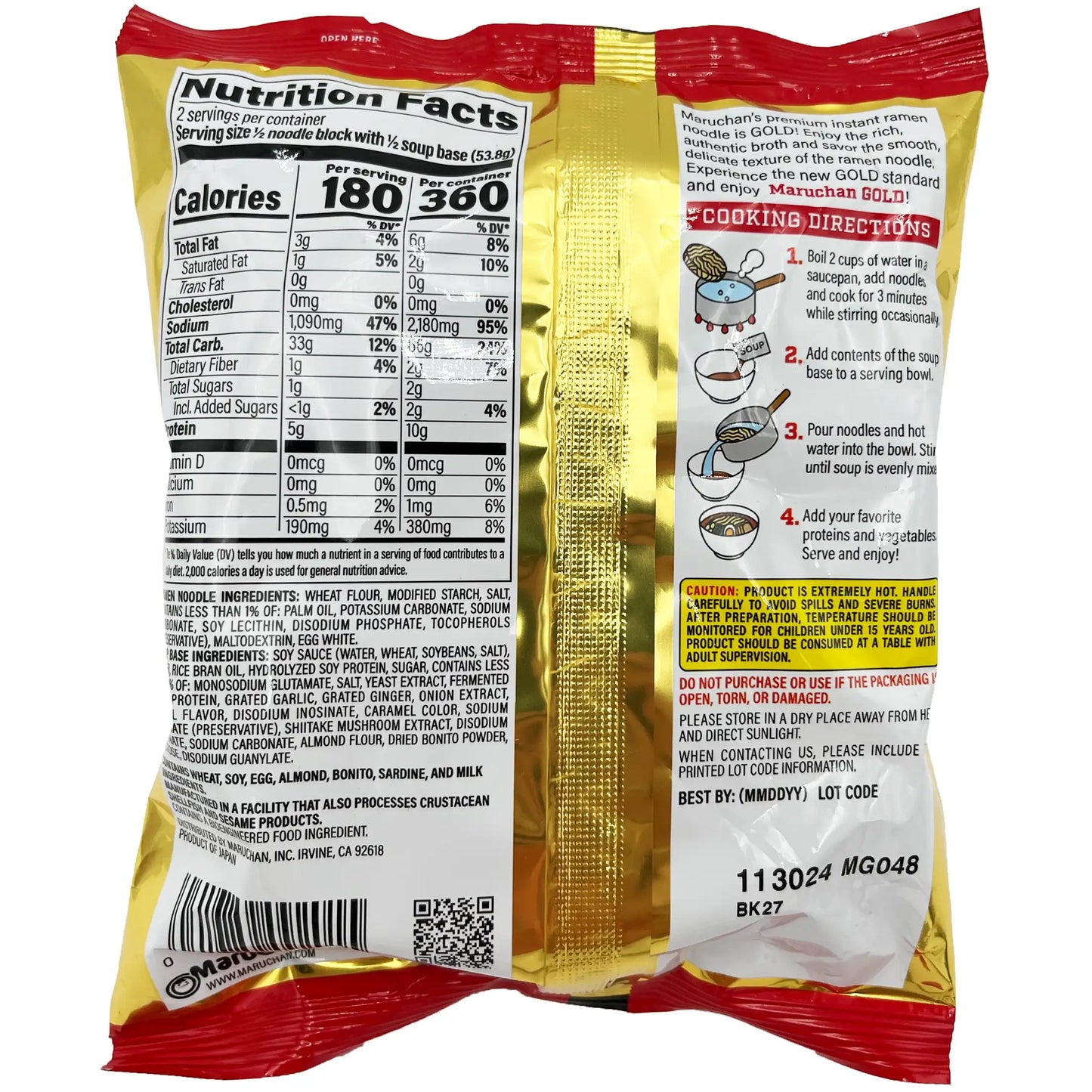 Maruchan Gold Instant Ramen Soy Sauce Flavor 3.79 oz