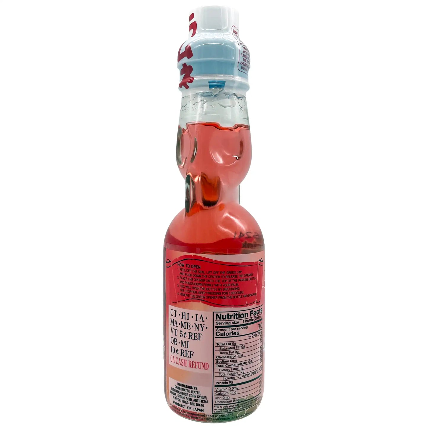 Naruto Ramune Soda Carbonated Soft Drink, Watermelon Flavor 6.6 fl. oz