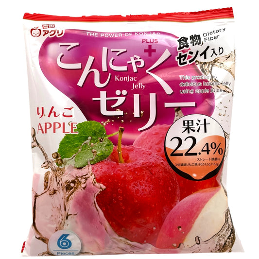 Yukiguni Aguri Konjac Jelly Apple 6 Pieces 3.38 oz