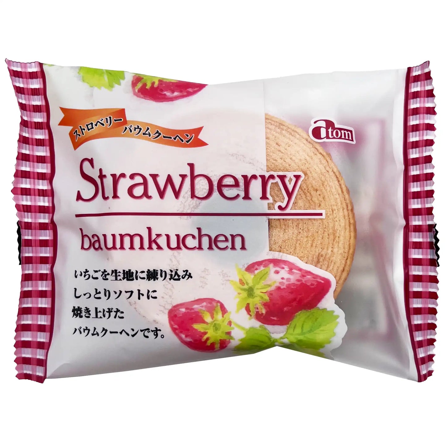 Atom Strawberry Baumkuchen 1 Piece 80 g