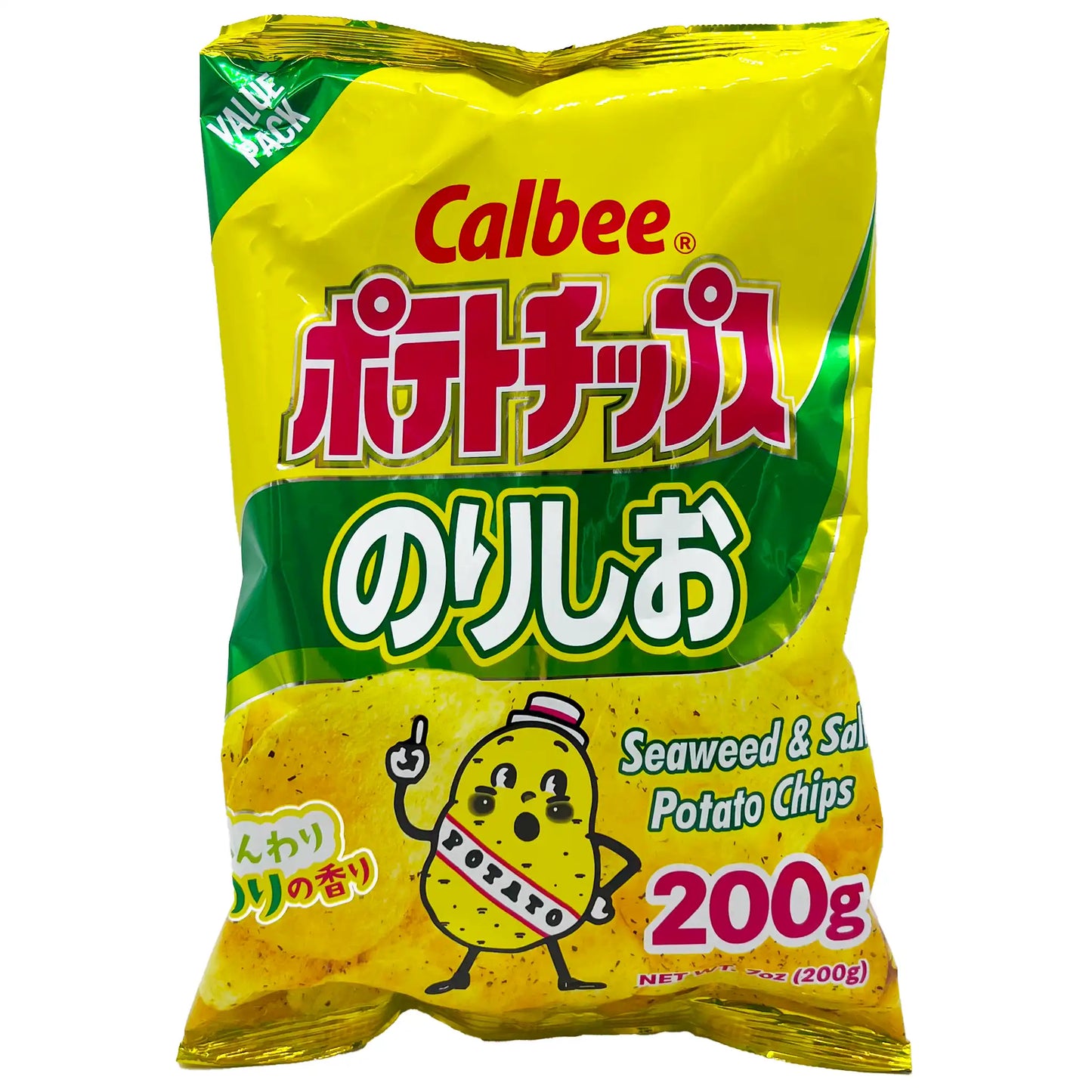 Calbee Potato Chips Salt & Seaweed Value Size 7 oz