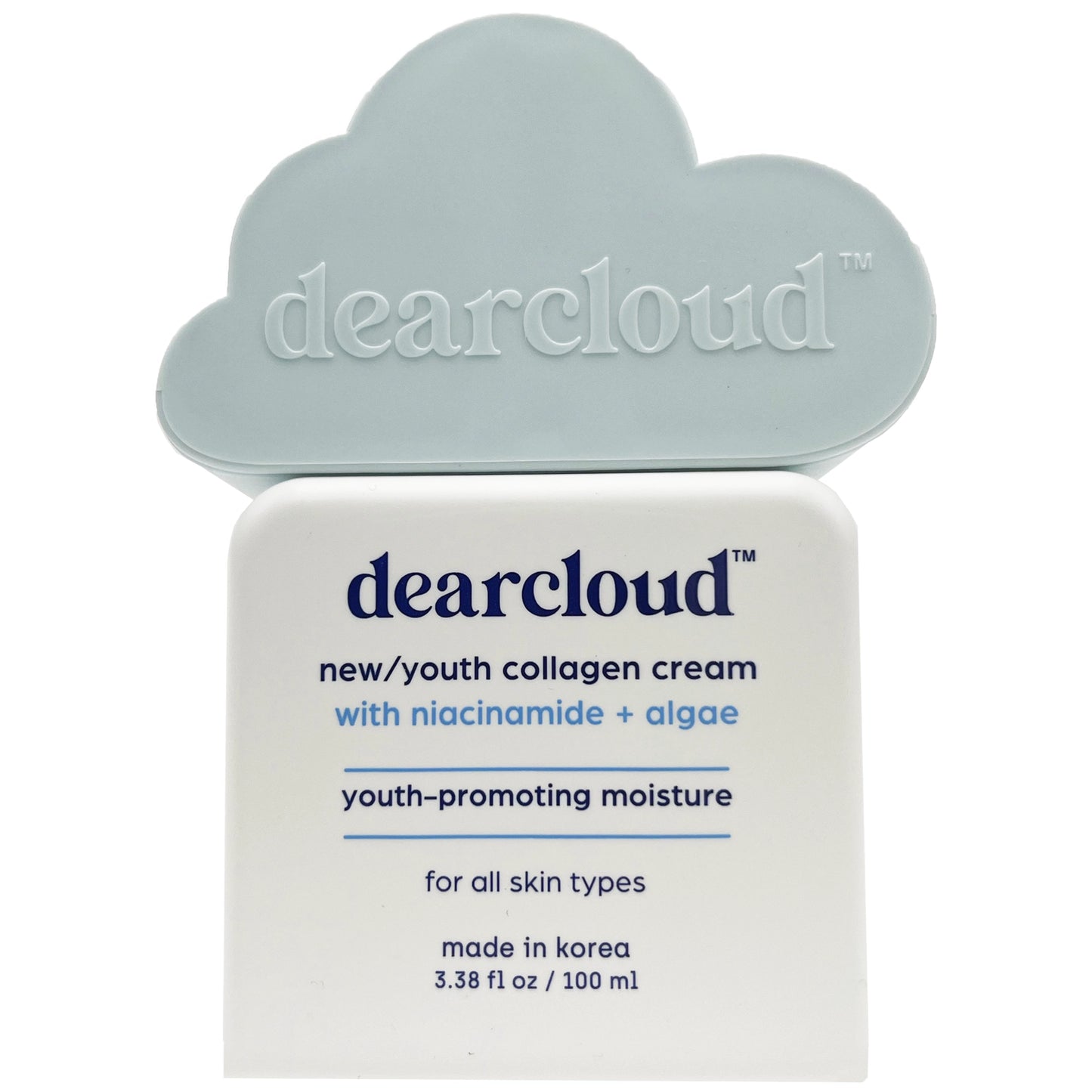 dearcloud New/Youth Collagen Cream with niacinamide + algae 3.38 fl oz