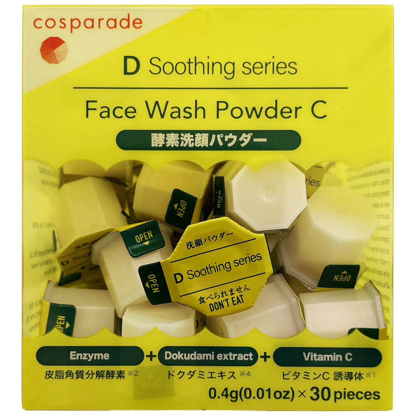 Cosparade Enzyme + Dokudami Extract + Vitamin C Facial Cleanser Powder 30pcs 1 Pack