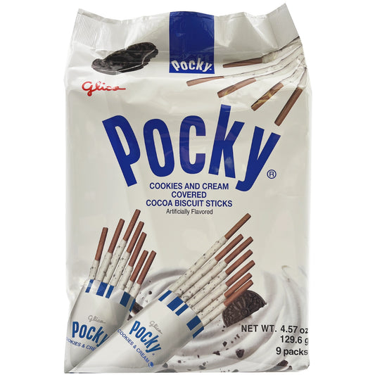 Glico Pocky Cream Covered Biscuit Sticks Cookies and Cream 4.57 oz