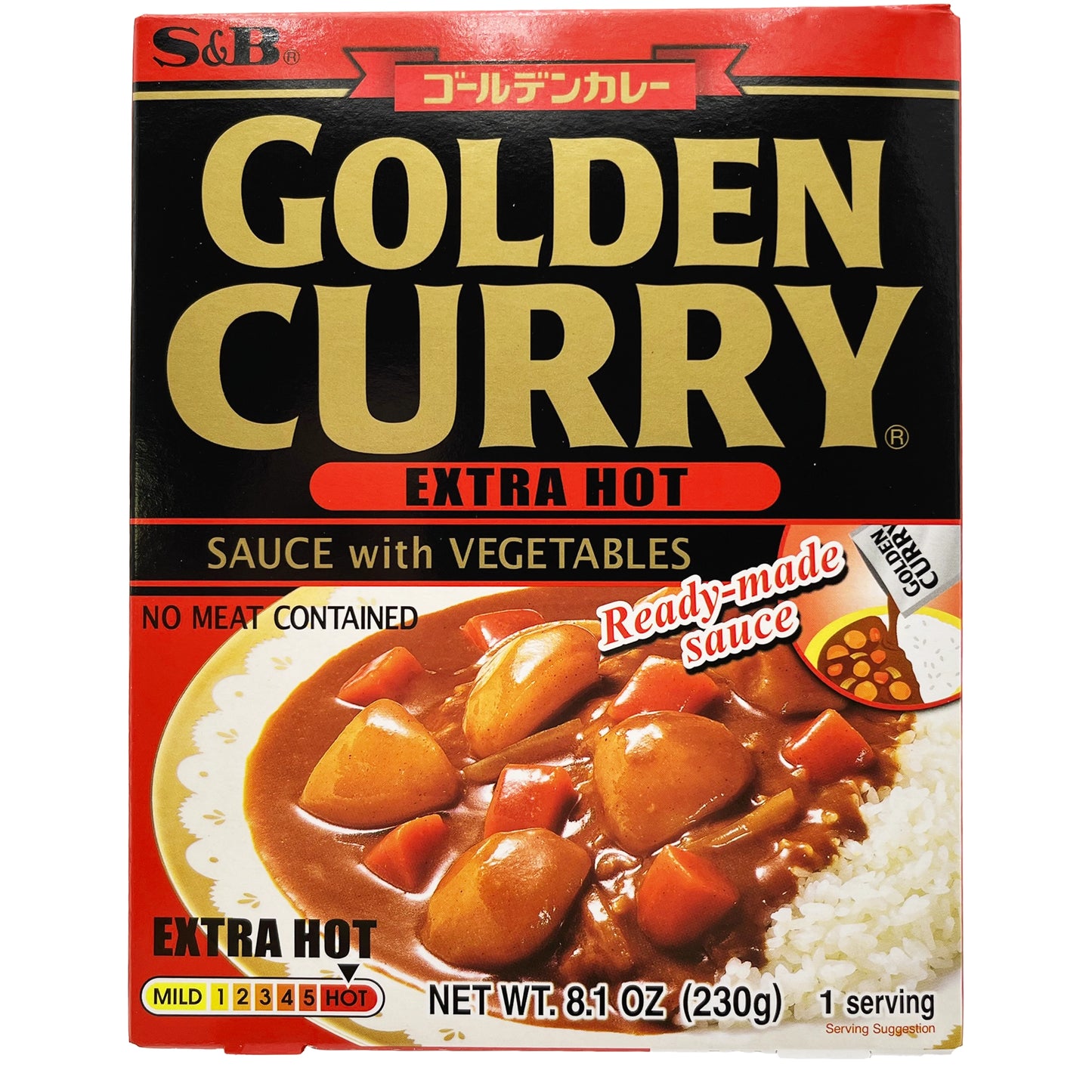 S&B Instant Golden Curry Extra Hot 8.1 oz