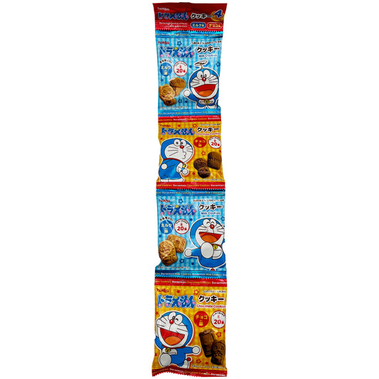 hokka Doraemon Chocolate & Milk Character Cookies 4 Pack