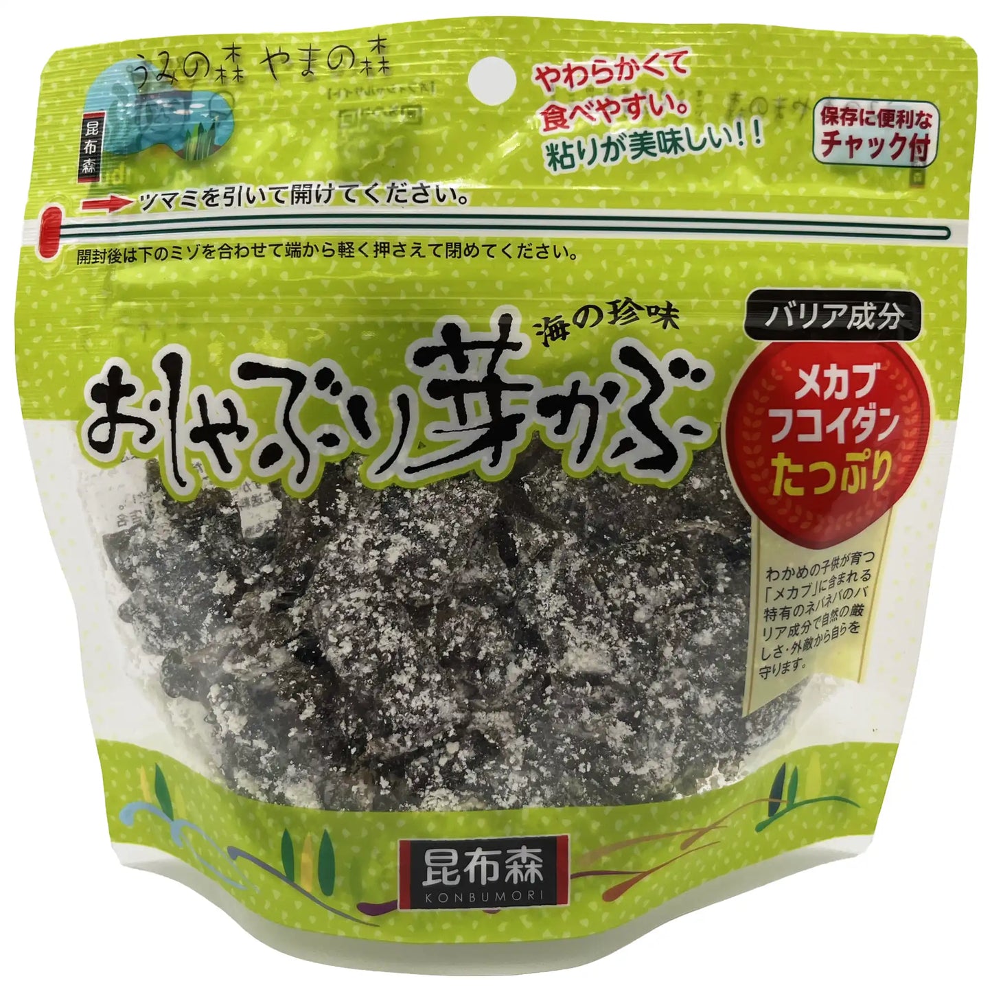 Konbumori Oshaburi Mekabu Wakame Seaweed 90g