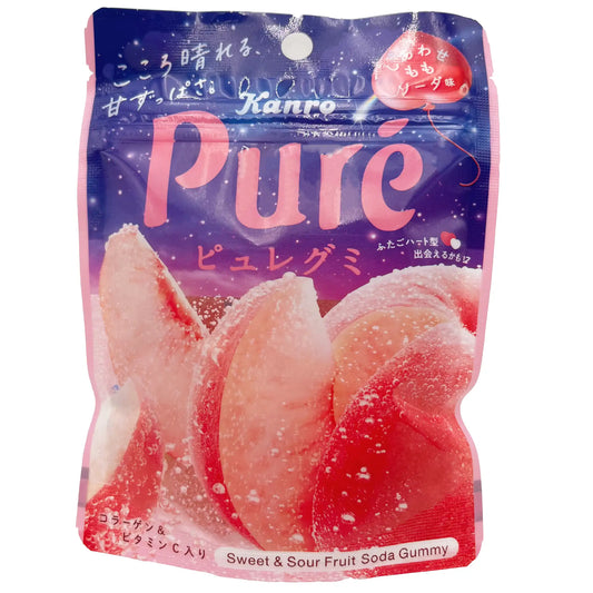 Kanro Pure Gummy Peach Soda Flavor 1.83oz