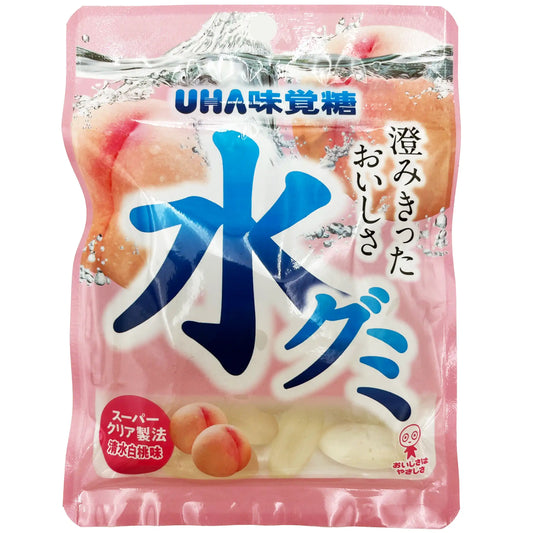 UHA Mizugumi Hakuto Clear Peach Gummy Candy 1.41 oz