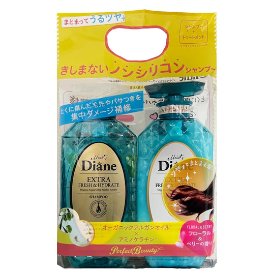 Diane Perfect Beauty Extra Fresh & Hydrate Treatment Shampoo & Conditioner Set 450ml X 2