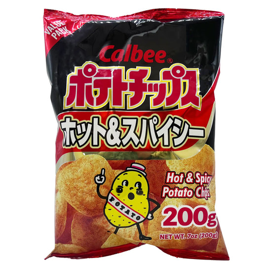 Calbee Potato Chips Hot & Spicy Value Size 7 oz