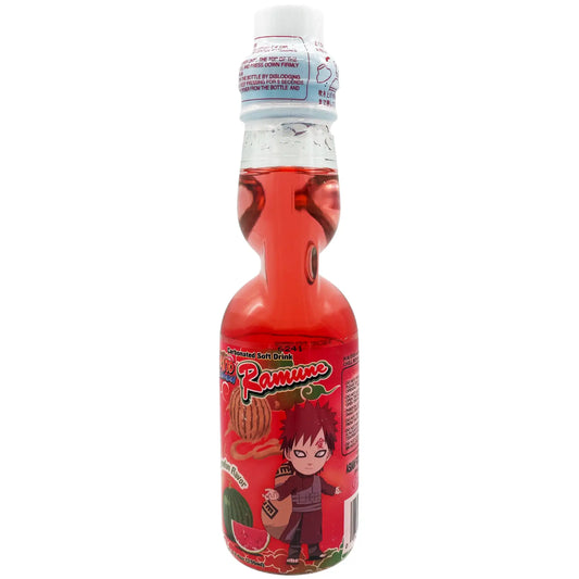 Naruto Ramune Soda Carbonated Soft Drink, Watermelon Flavor 6.6 fl. oz