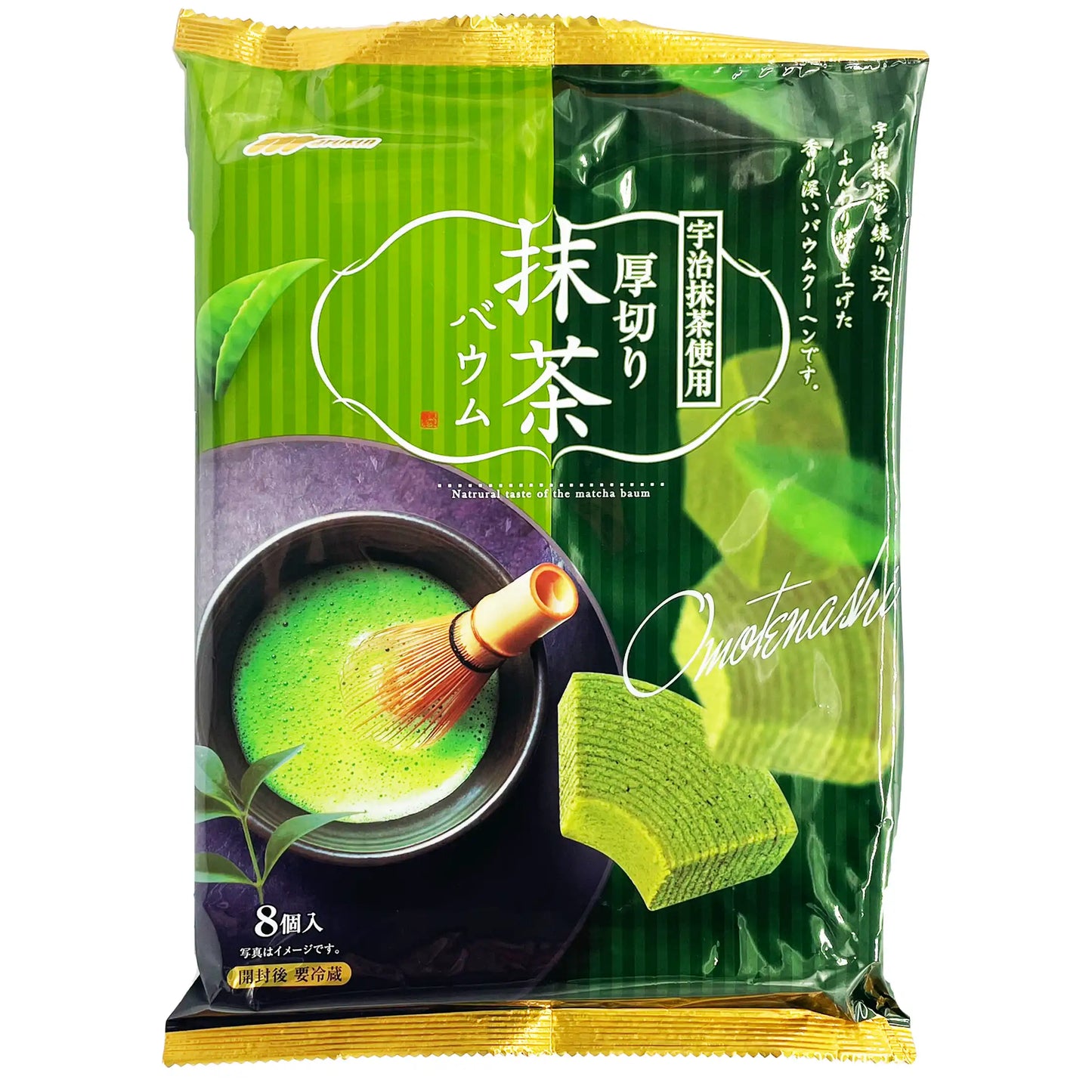 Marukin Atsugiri Matcha Baumkuchen 8 Pieces 166 g