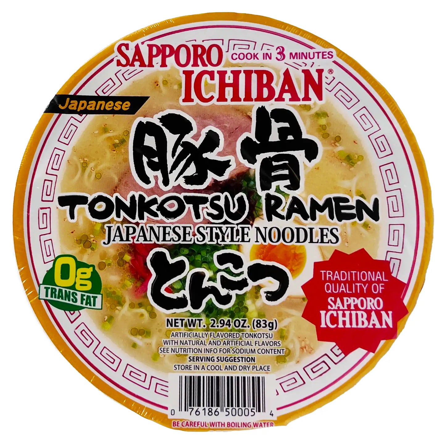 Sapporo Ichiban Tonkotsu Cup Ramen 2.94 oz