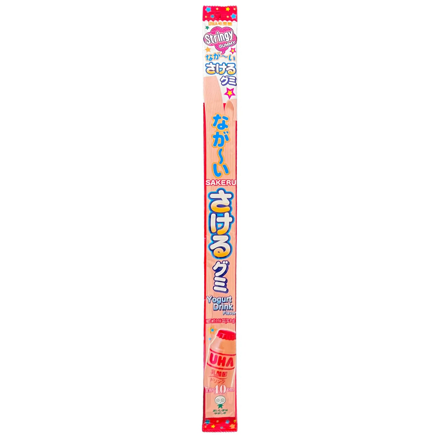 UHA Mikakuto Sakeru Stringy Gummy Yogurt Drink Flavor 1.16 oz