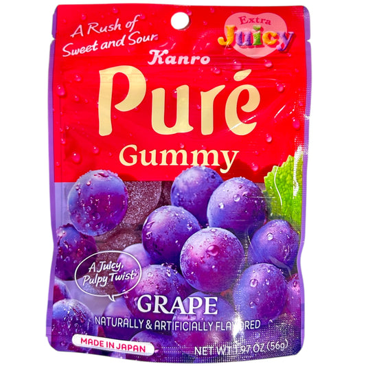 Kanro Pure Gummy Grape Flavor 1.97 oz