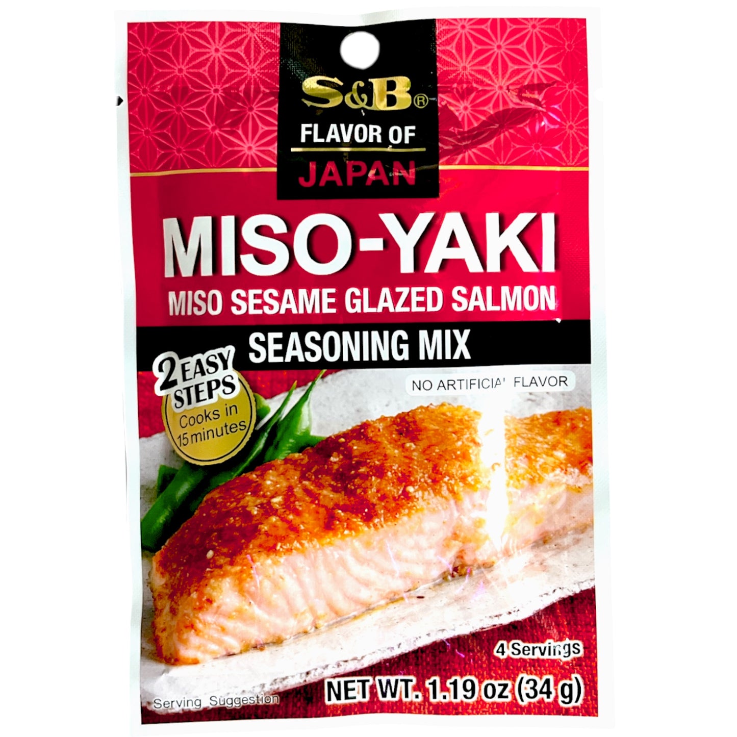 S&B Miso Sesame Glazed Salmon Yaki Seasoning Mix 1.19 oz