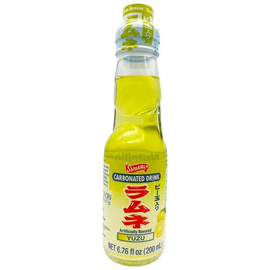 Shirakiku Carbonated Drink Yuzu Ramune 6.76 oz