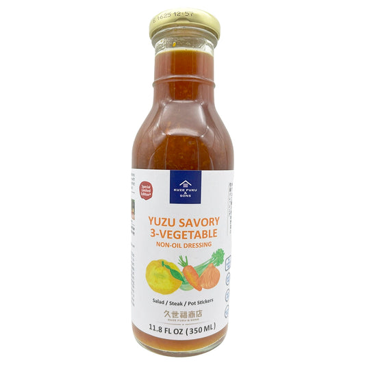 Kuze Fuku and Sons Yuzu Savory 3 Vegetable Dressing 11.8 fl. oz.