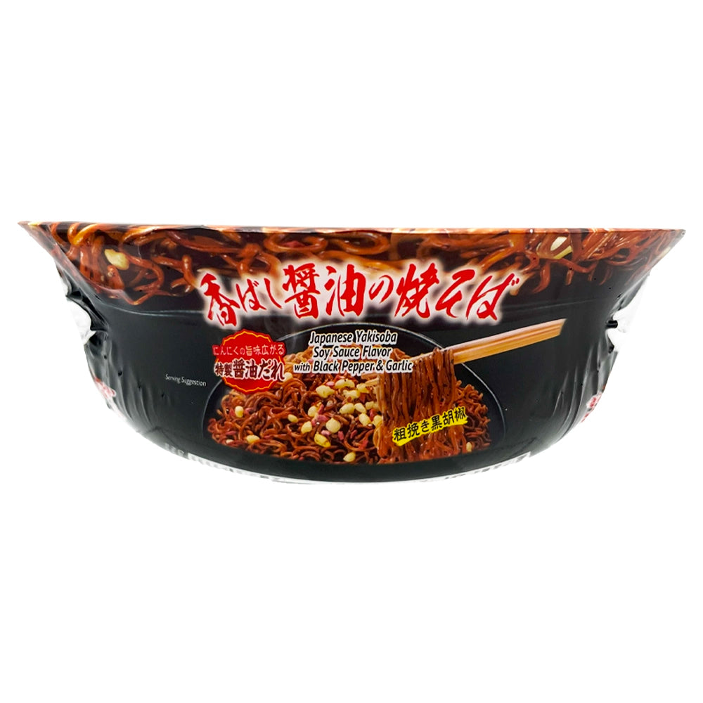 Menraku Yakisoba Soy Sauce with Black Pepper & Garlic Cup Noodle 4.1 oz