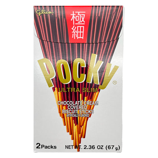 Glico Pocky Chocolate Creme Covered Biscuit Sticks Ultra Slim 2.36 oz