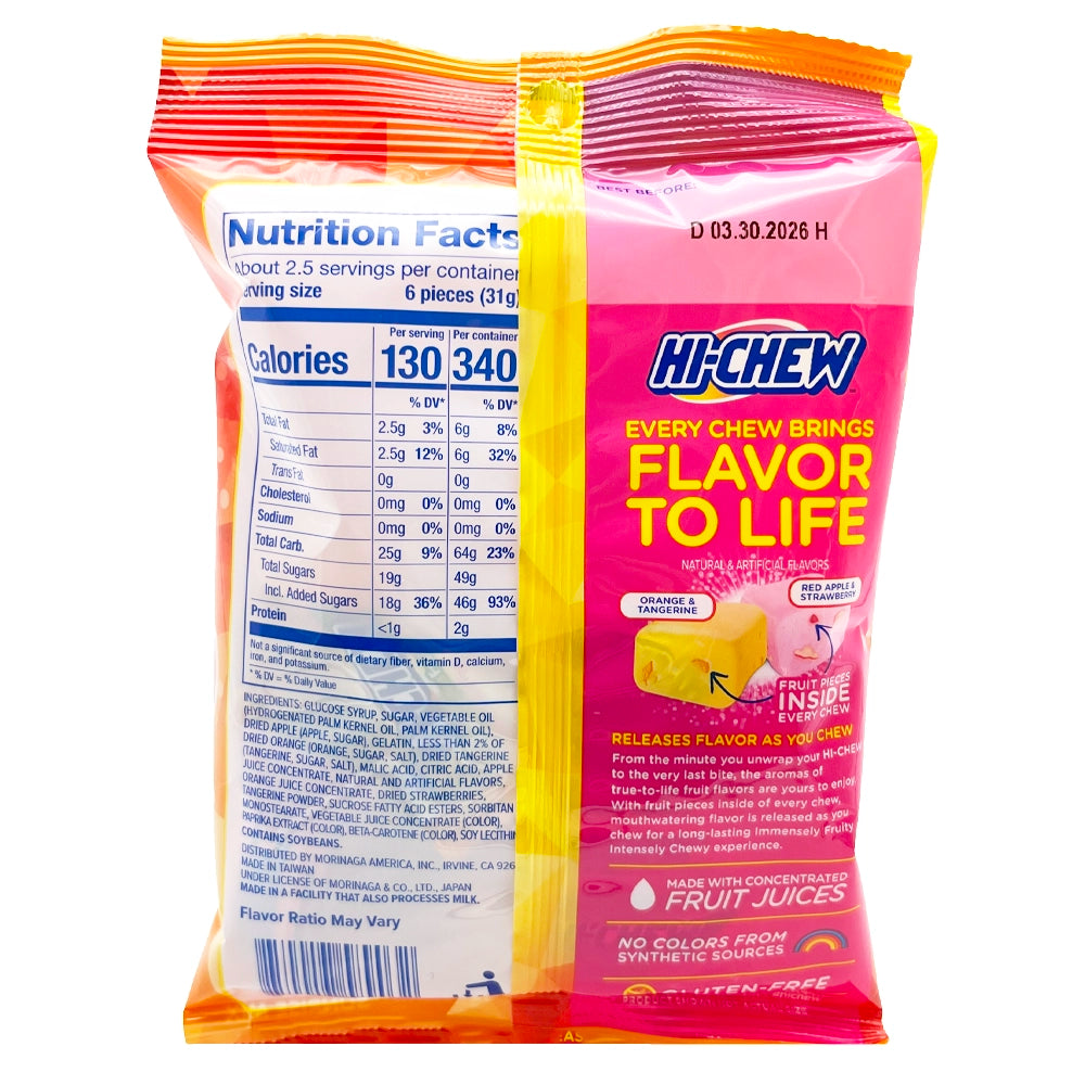 Morinaga Hi-Chew Sunrise Mix Plus Fruit 2.82 oz