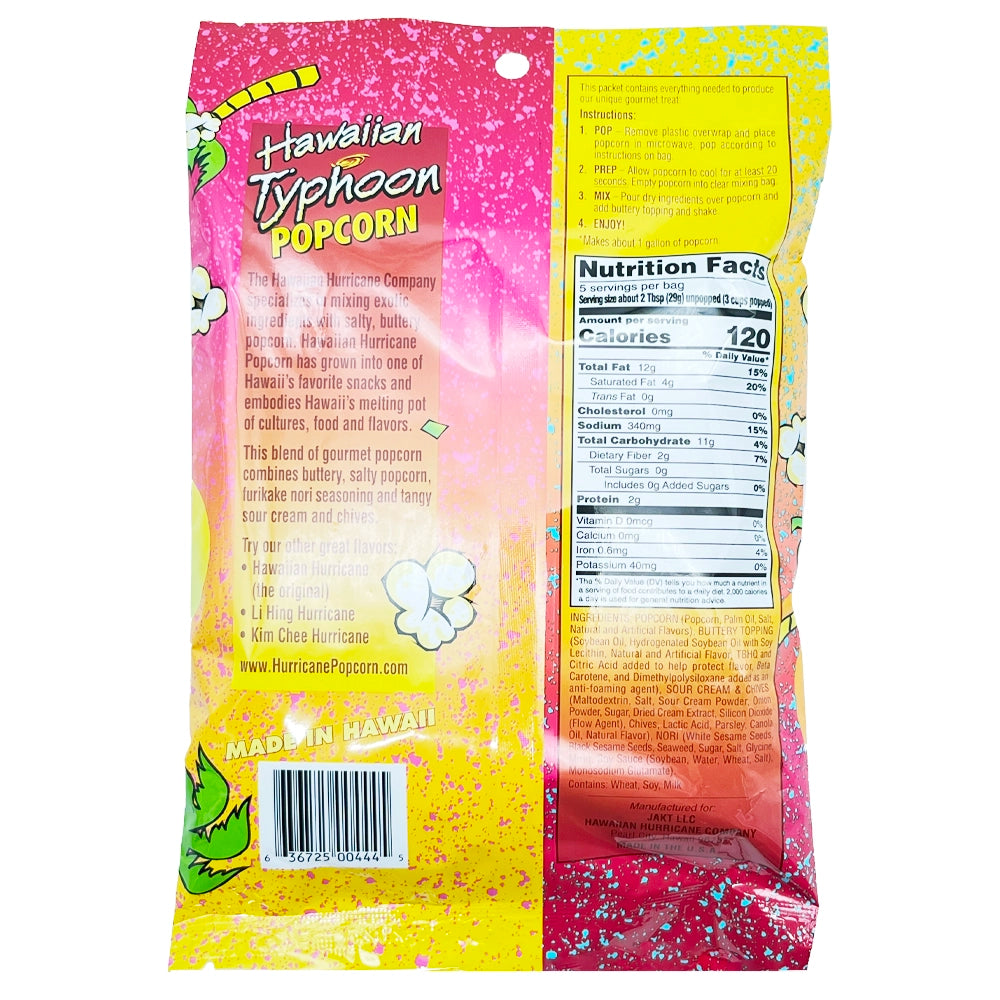 Hawaiian Hurricane Company Typhoon Popcorn 5.1 oz