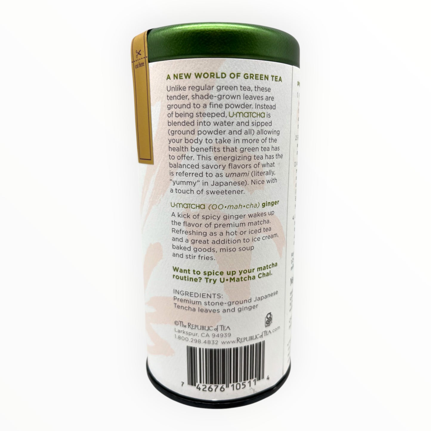 The Republic of Tea U Matcha Ginger 1.5 oz