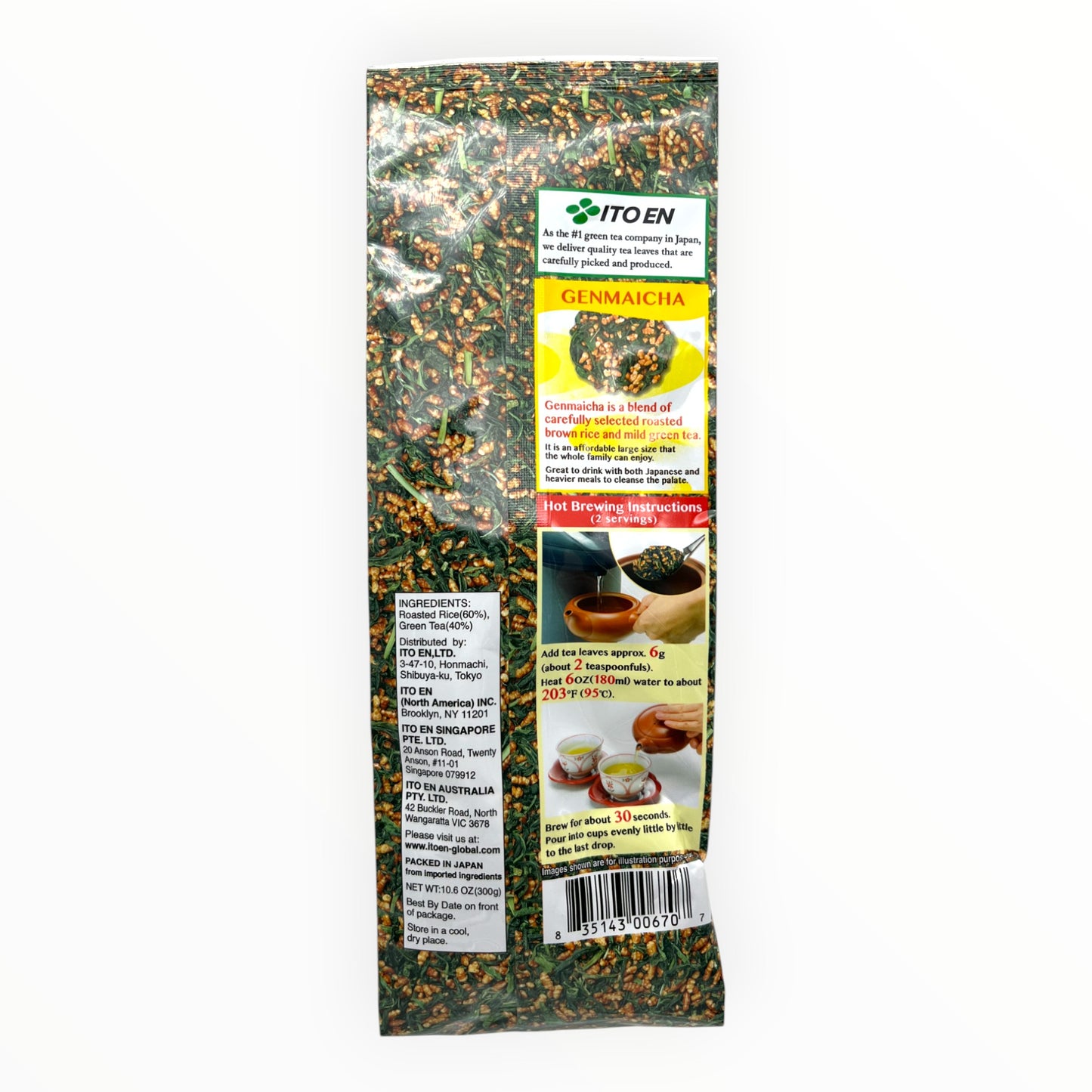 Itoen Genmaicha Green Tea with Roasted Rice 10.6 oz