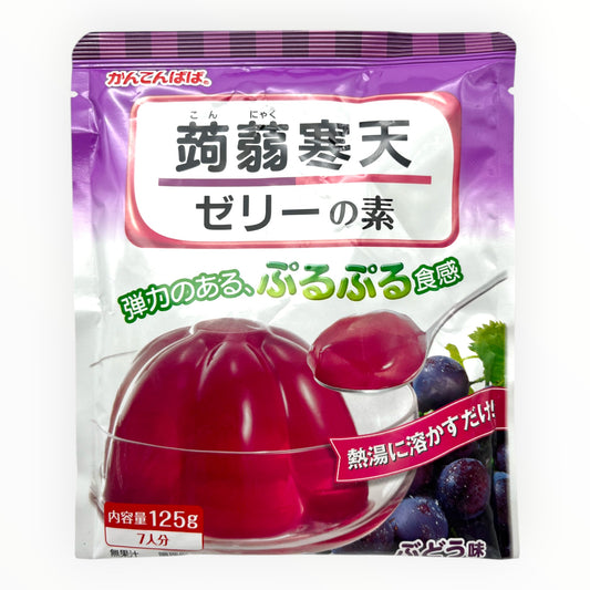 Ina Shokuhin Konntaku Kanten Jelly Dry Dessert Mix Grape 4.4 oz