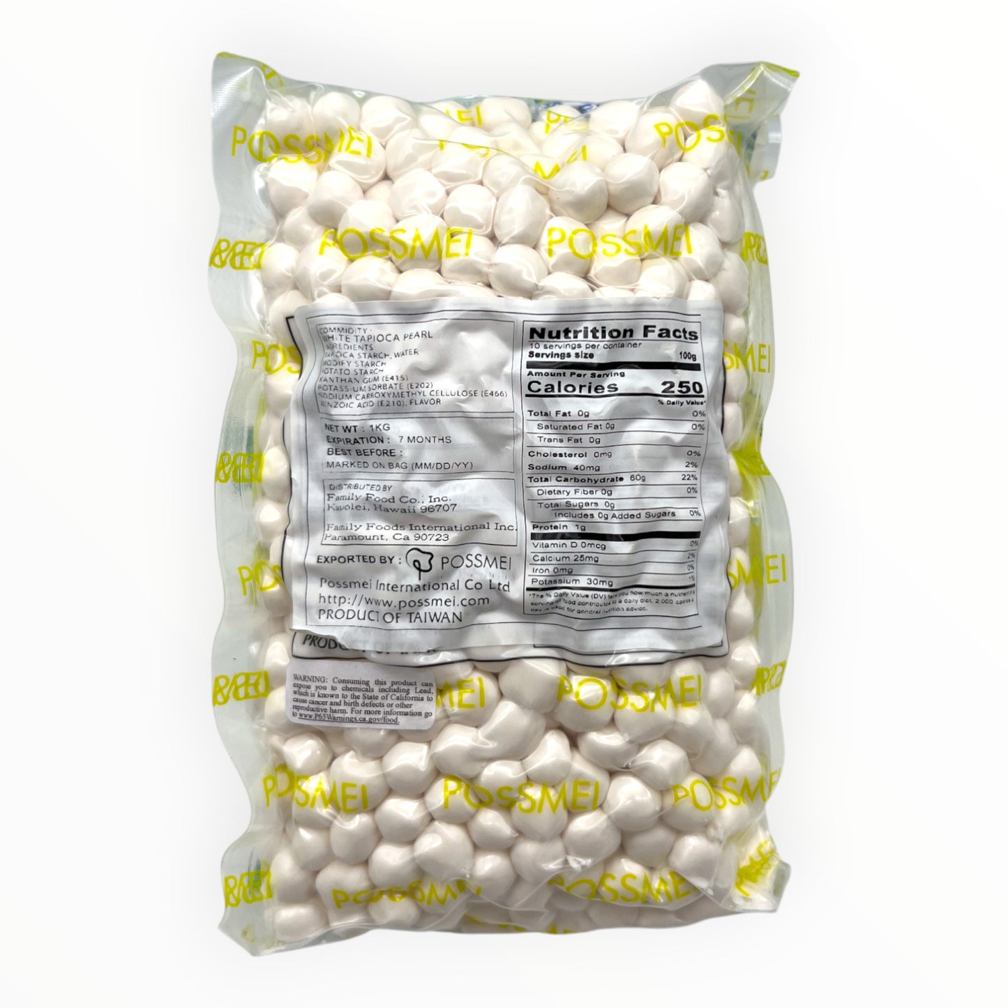 Possmei Tapioca Pearl White 2.2 lbs