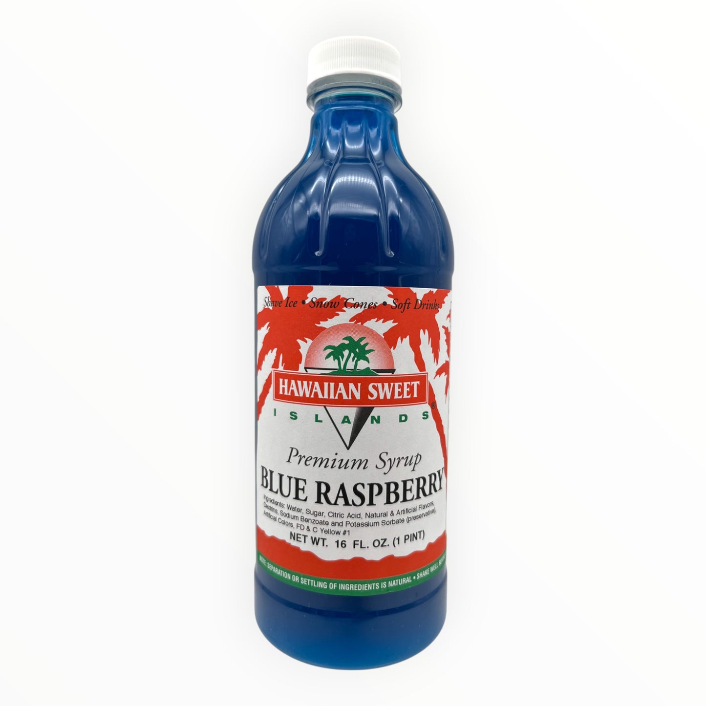 Hawaiian Sweet Islands Premium Syrup Blue Raspberry 16 fl oz