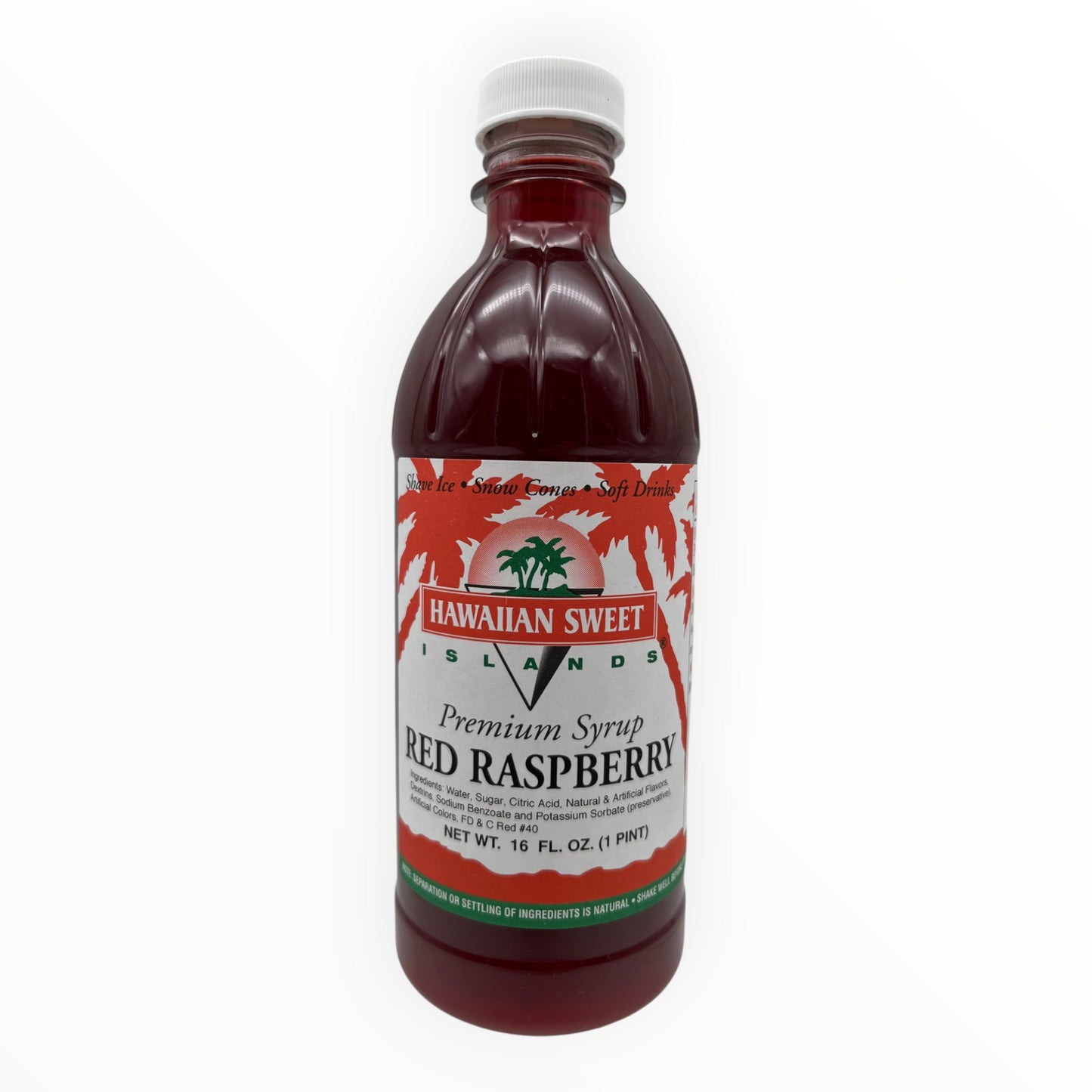 Hawaiian Sweet Islands Premium Syrup Red Raspberry 16 fl oz