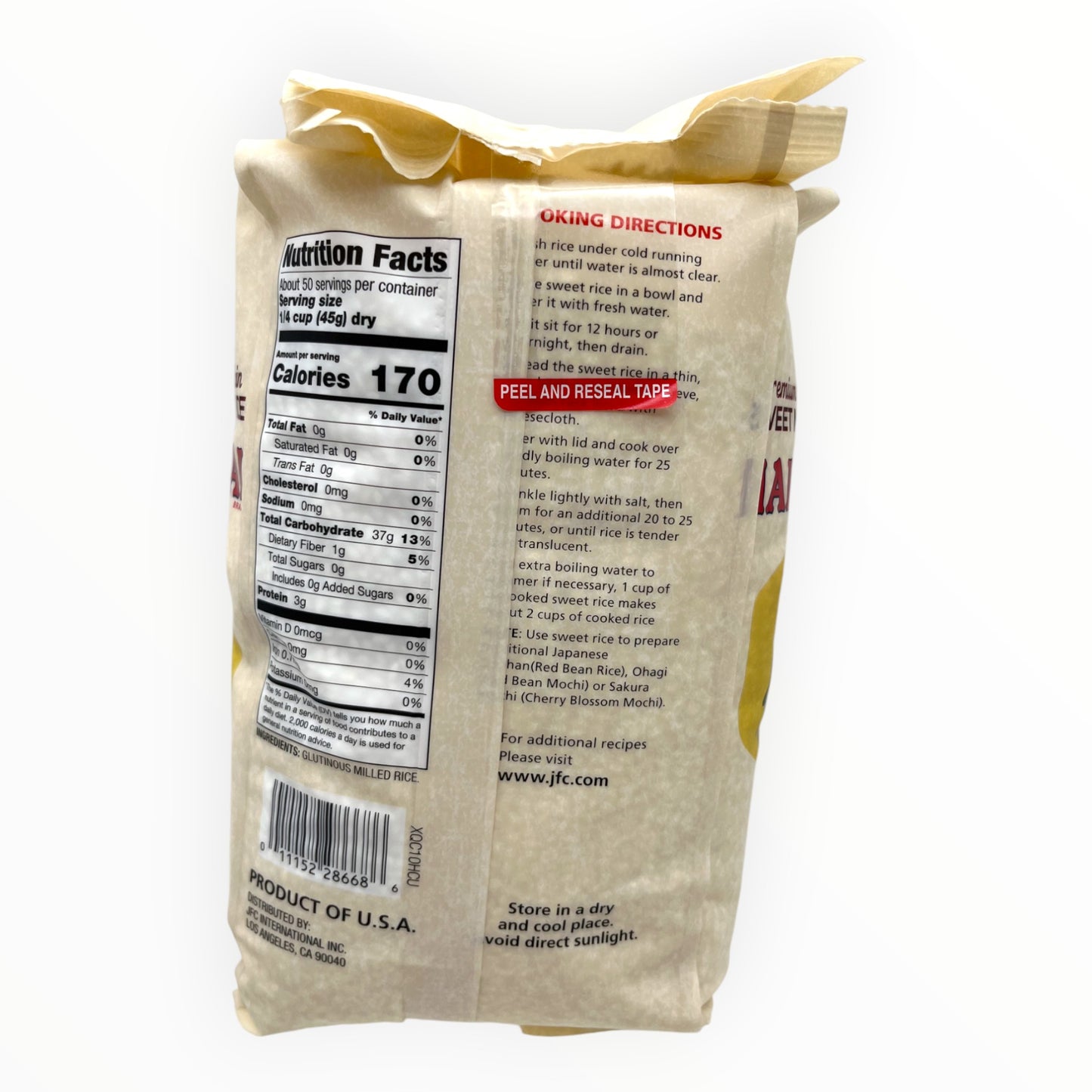 Hakubai Premium Short Grain Sweet Mochi Rice 5 lb