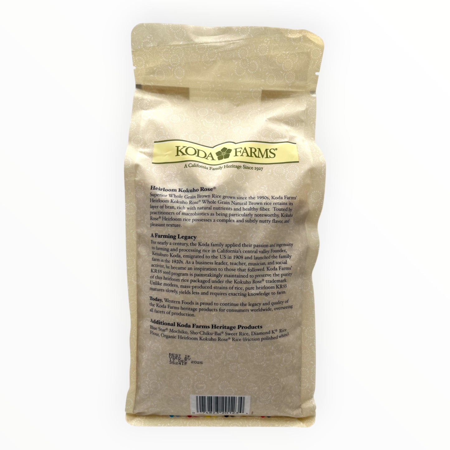 Koda Farms Organic Medium Grain Brown Rice 5 lbs