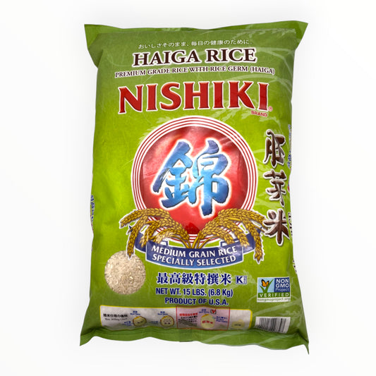 Nishiki Medium Grain Haiga Rice 15 lbs