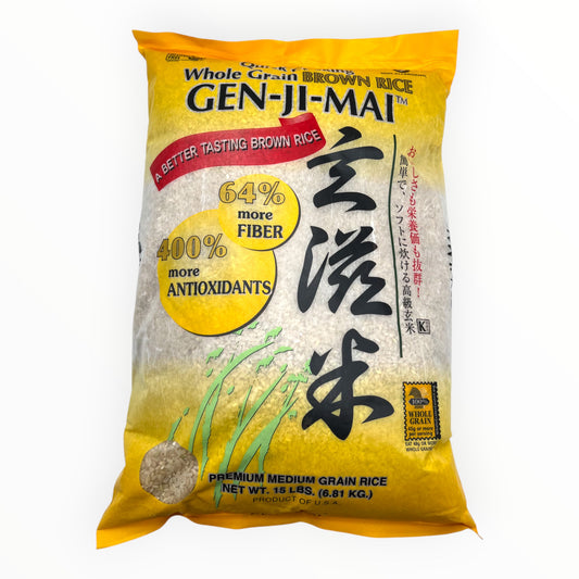 Gen Ji Mai Whole Grain Brown Rice 15 lbs