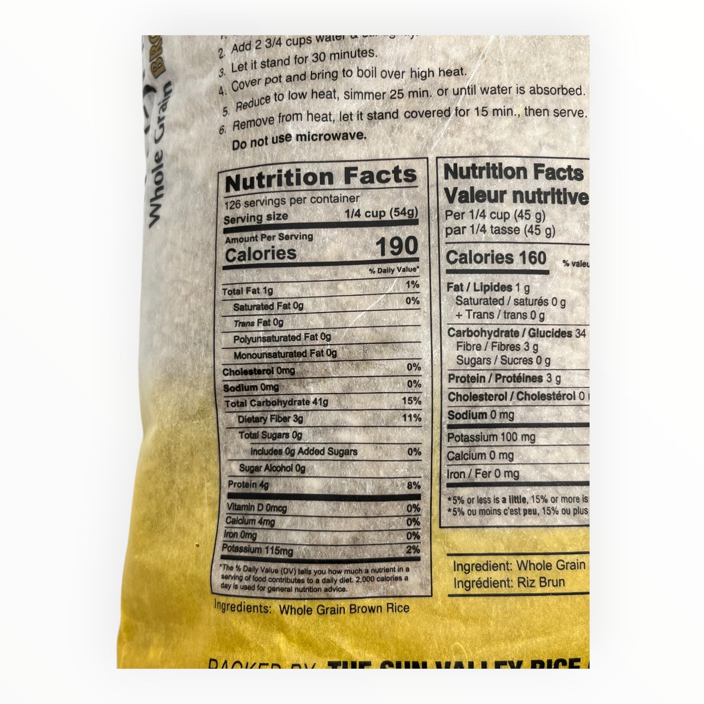 Gen Ji Mai Whole Grain Brown Rice 15 lbs