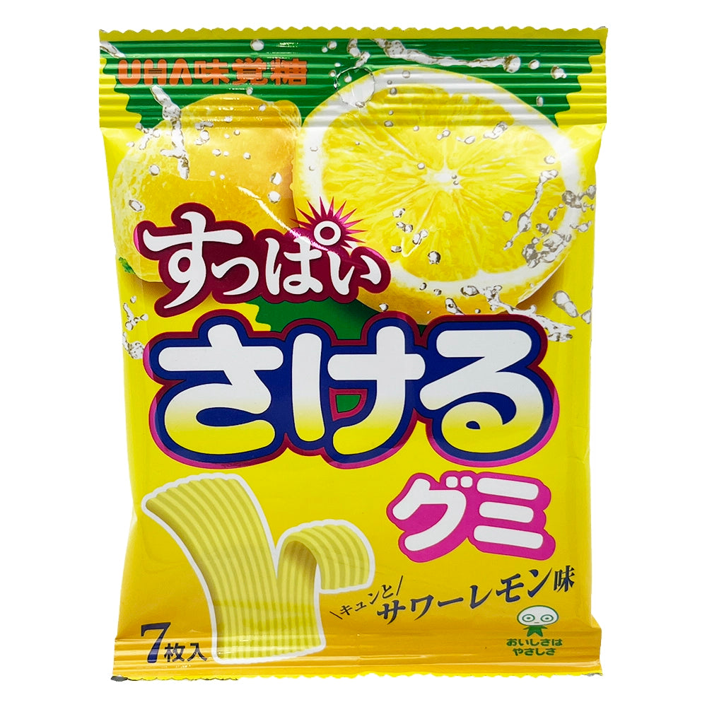 UHA Suppai Sakeru Gummy Sour Lemon 7P 1.06 oz